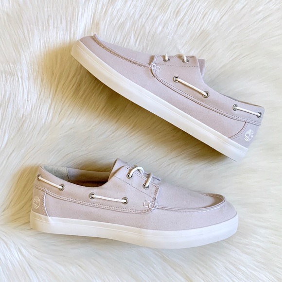 Timberland Union Wharf Light Grey Canvas Boat Shoe - Picture 5 of 8